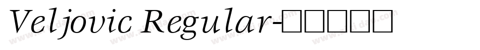 Veljovic Regular字体转换